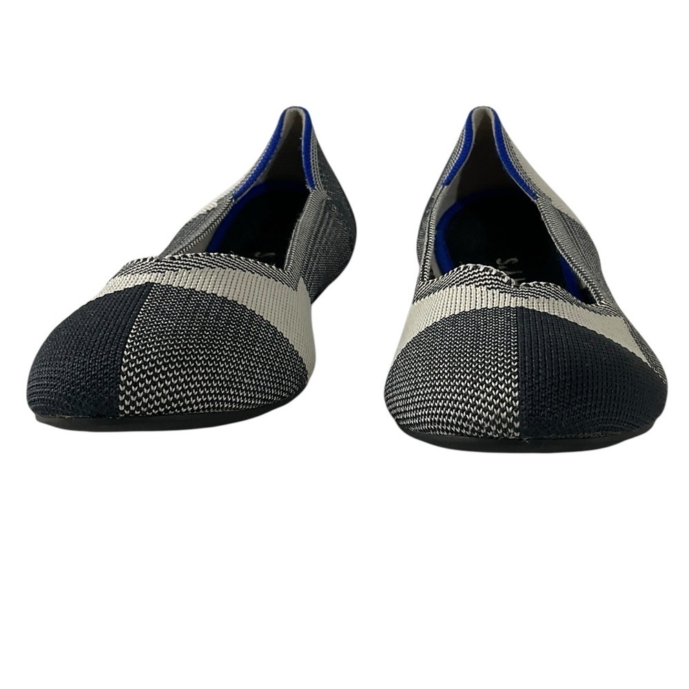 Rothy’s The Flat Captoe Black Size 8.5 Knit Round Toe Eco-Friendly Retired style - Picture 3 of 13